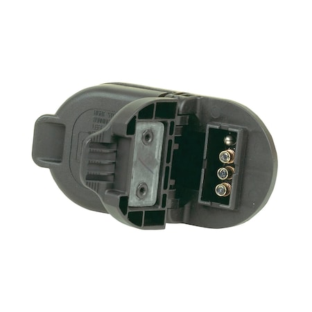 Husky Towing Husky Towing 17363; Trailer Wiring Connector; 4-Way Flat to 7-Way Round; Snap-Fit Bracket; Black 17363